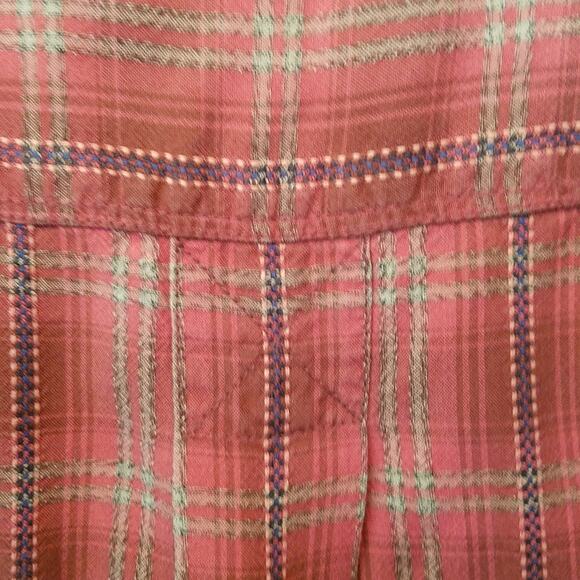 Tommy Bahama 100% Silk Plaid Long Sleeve Button Down Shirt Size Large - Picture 7 of 8